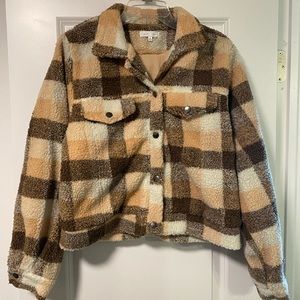 Sherpa Flannel Patter Jacket